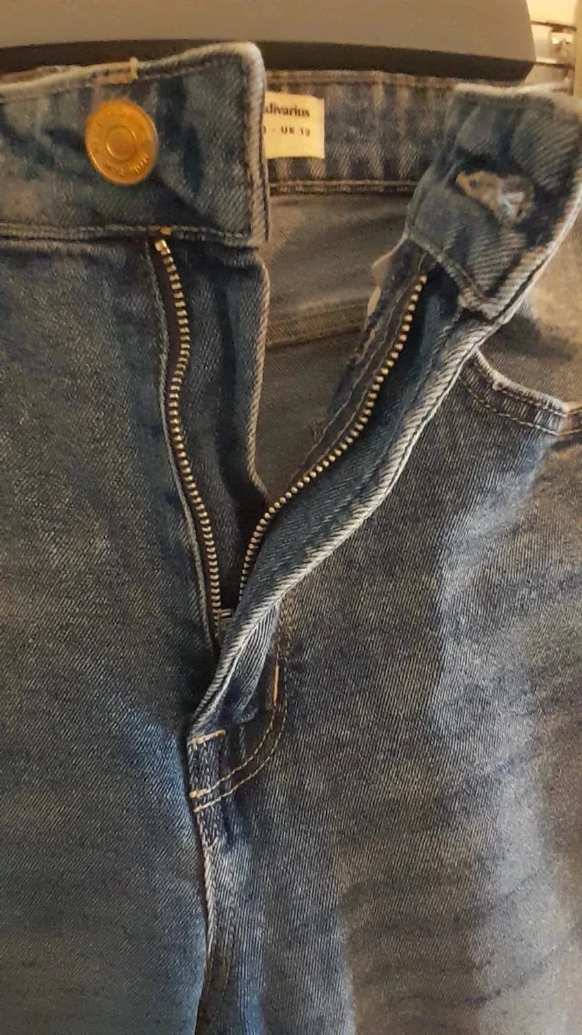 Jeans rasgado, para mulher, tamanho 40, Marca Stradivarius – photo 7